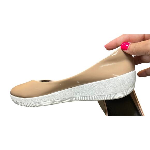 FitFlop Superballerina Ballet Flat Brown White Size 7 - Picture 7 of 10